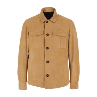 Tagliatore Heren, Jassen, Beige, Maat: L Suède