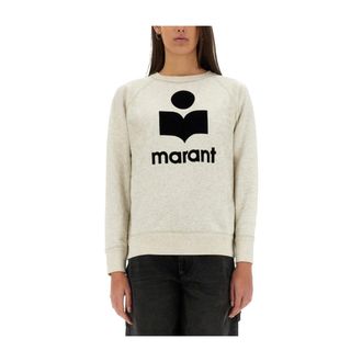 Isabel Marant Sudadera Millyny con cuello redondo - Sweatshirts & Hoodies - Mujer - Beige - S