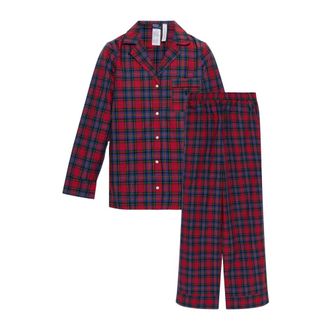 Polo Ralph Lauren Nachtkleding, Dames, Rood, XS, Katoen, Pyjamaset met twee delen en logo