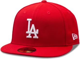 New Era MLB Basic Los Angeles Dodgers 59Fifty Fitted Baseball Cap - Scarlet Red