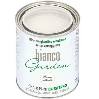 None CHALK PAINT DA ESTERNO biancoGarden Bianco Naturale - Ricolora giardino e balcone SENZA CARTEGGIARE e SENZA FINITURA (1 Litro)
