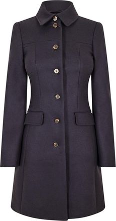 HUGO BOSS Womens Overcoat in Open Blue - Size 14 UK