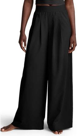 Beyond Yoga Pleated Wide Leg Pants in Black at Nordstrom, Size X-Small