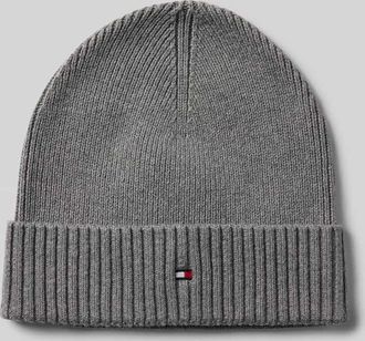 Tommy Hilfiger Mütze aus Baumwoll-Kaschmir-Mix in Hellgrau, Größe 1