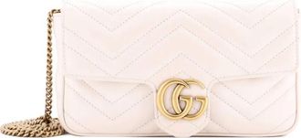 Gucci GG Marmont Wallet on Chain Matelasse Leather Mini crossbody bag - Wit