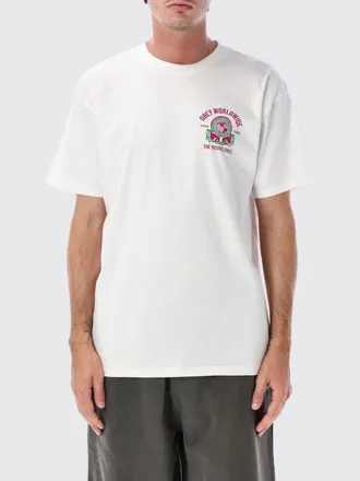 Obey T-shirt in cotone con stampa grafica a contrasto sul petto e sulla schiena
