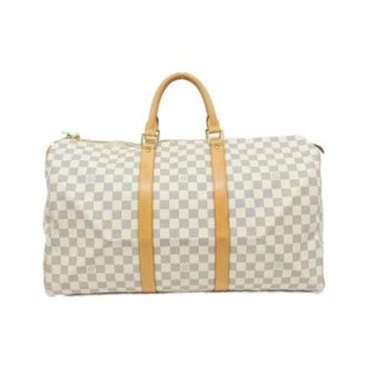 Louis Vuitton Pre-owned Keepall Damier Azur Boston Bag - unisex - Louis Vuitton Vintage - Vintage Weekend Bags - White - ONE SIZE - Pre-owned
