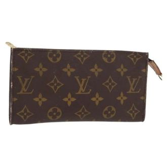 Louis Vuitton Pre-owned Clutches, female, Brown, Size: ONE SIZE Pre-owned Canvas Pouch
