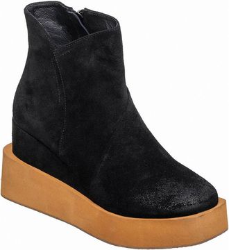 Antelope Suede Platform Wedge Boot in Black at Nordstrom Rack, Size 10