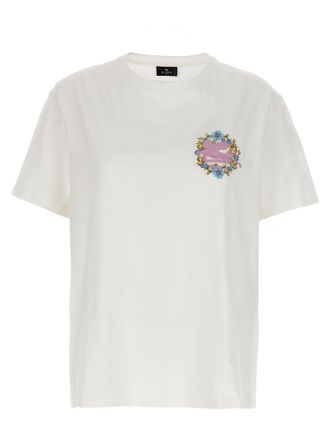 Etro Womens Logo Embroidery T-Shirt