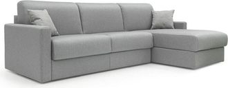 Divani.Store Divani.store - Chris Sof&aacute; Esquinero De 5 Plazas En Tejido Impermeable 248 Cm Derecho (mat. 120x197) Gris