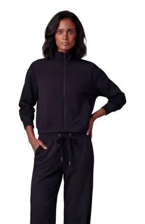Lords of Harlech Womens Cropped Zip Jacket in Very Black at Nordstrom, Size Xx-Large