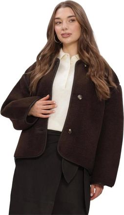 Lina Locchi LL-Babet Teddy Jas - Dames - Jassen - Bruin - Maat: M Zijde