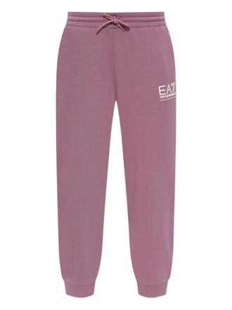 Emporio Armani logo-embroidered track pants - Pink