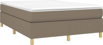 vidaXL Estructura De Cama Con Somier Tela Gris Taupe 140x200 Cm Vidaxl