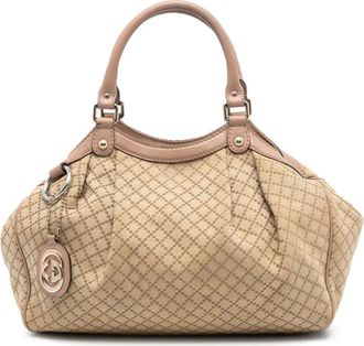 Gucci 2016-2025 Medium Diamante Canvas Sukey tote bag - Marrone