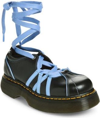 Dr. Martens Buzz Ballerina Wraparound Lace in Black at Nordstrom, Size 11Us