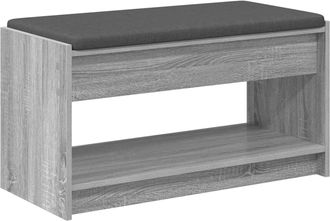 vidaXL Banco De Entrada Gris Sonoma 83 X 38 X 45 Cm Vidaxl