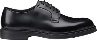 Doucal's Leren Derby Veterschoen - Heren - Nette schoenen - Zwart - 45 EU - Leer - Schoenen