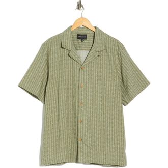 Lucky Brand Paisley Club Camp Shirt in Green Stripe at Nordstrom Rack, Size Xx-Large