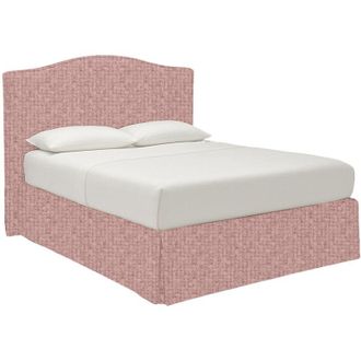 Dmora Letto Matrimoniale Bebington, Sfoderabile, Contenitore Made in Italy, Rosa