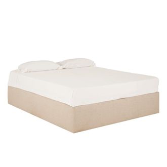 Deco Wood Canap&eacute; tapizado beige para colch&oacute;n 200x200cm