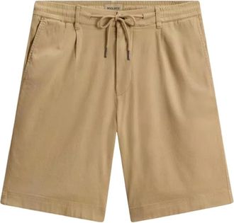 Woolrich Linen Blend Milton Short GD - Heren - Korte Broeken - Beige - L - Katoen - Korte Broeken