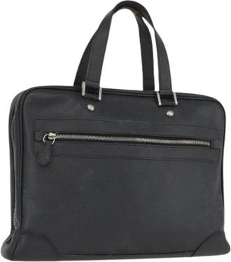 Louis Vuitton Pre-owned Handbags, female, Black, Size: ONE SIZE Pre-owned Vintage Taiga Business Bag