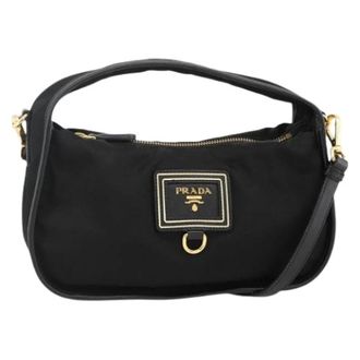 Prada Pre-owned Vintage Nylon Mini Bag - Dames - Vintage Mini Tas - Zwart - ONE Size - Nylon - Vintage