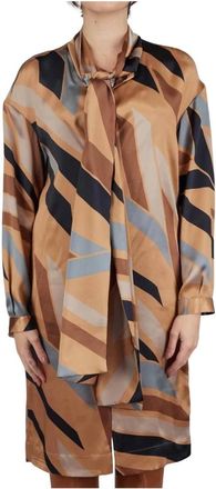 Kiton Zijden Jurk - Dames - Casual kleedjes - Veelkleurig - M - Kleedjes