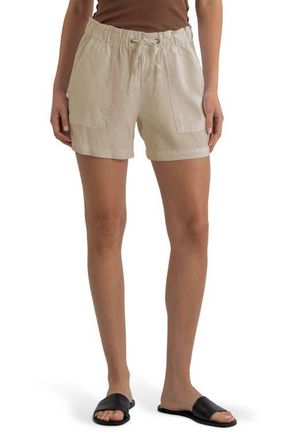 Kut from the Kloth Katana Drawstring Linen Blend Shorts in Sand at Nordstrom, Size X-Small