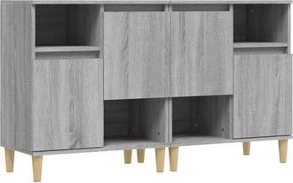 vidaXL Sideboards 2 pcs Grey Sonoma 60x35x70 cm Engineered Wood Vidaxl