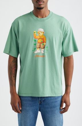 Market Making It Rain Bear Graphic Cotton T-Shirt in Green at Nordstrom, Size Xx-Large