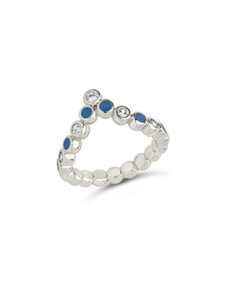 Sterling Forever Cz Mylah Half-Eternity Ring