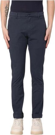 Dondup Broeken, Heren, Blauw, W30, Katoen, Veelzijdige Grijze Casual Chinos Broek