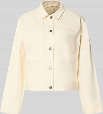 Soyaconcept Regular Fit Jeansjacke mit Brusttaschen Modell Bess in Beige, Gr&ouml;&szlig;e XXL