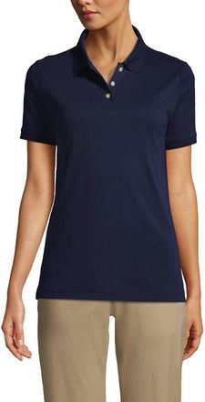 Lands End School Uniform Short Sleeve Interlock Polo Shirt in Classic Navy at Nordstrom, Size X-Large