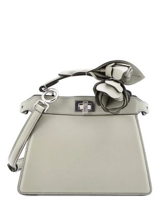 Fendi Peekaboo ISeeU Bag Leather with Embellished Handle Petite crossbody bag - women - Calf Leather - One Size - Green