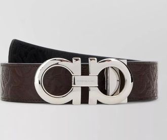 Ferragamo reversible leather belt adjustable length pattern