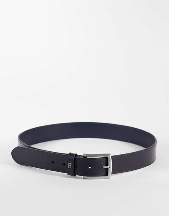 Tommy Hilfiger Denton - Cintura in pelle premium blu navy