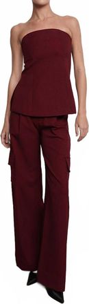 Parentezi Ayle Bustier Top In Burgundy