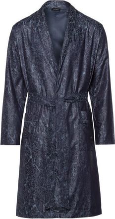 Hanro Selection Satin Cotton Robe in Nightshade at Nordstrom, Size Medium