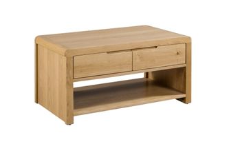 Netfurniture Parabola Oak Coffee Table in Light Oak