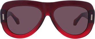 Ferragamo Grey Oval Ladies Sunglasses SF2029SE 615 57