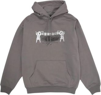 Rassvet Klassieke hoodie met voorgrafiek- donkergrijs - Heren - Hoodies - Grijs - L - Hoodies & sweatvesten
