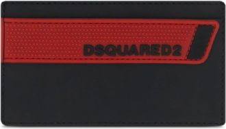 Dsquared2 logo-detailed cardholder - men - Polyurethane - One Size - Black
