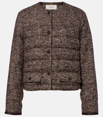 Agnona Cropped wool-blend puffer jacket