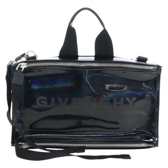 Givenchy Pandora Patent Black Patent_Leather Handbag (Pre-Owned)