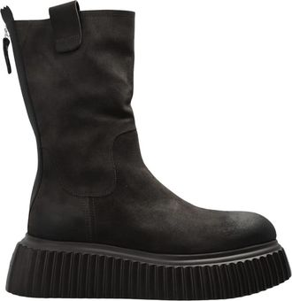 AGL Milagros Platform Enkellaarsjes - Dames - Enkellaarsjes - Bruin - 38 1/2 EU - Leer - Schoenen