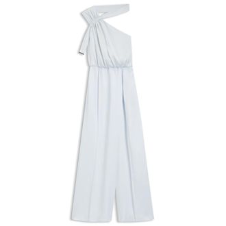 BOSS One-shoulder jumpsuit with wrap-effect front